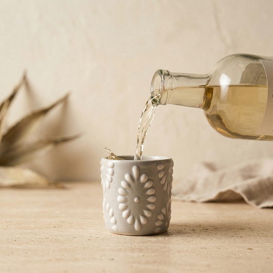 Talavera Shot Glass - Grey & White (Each)
