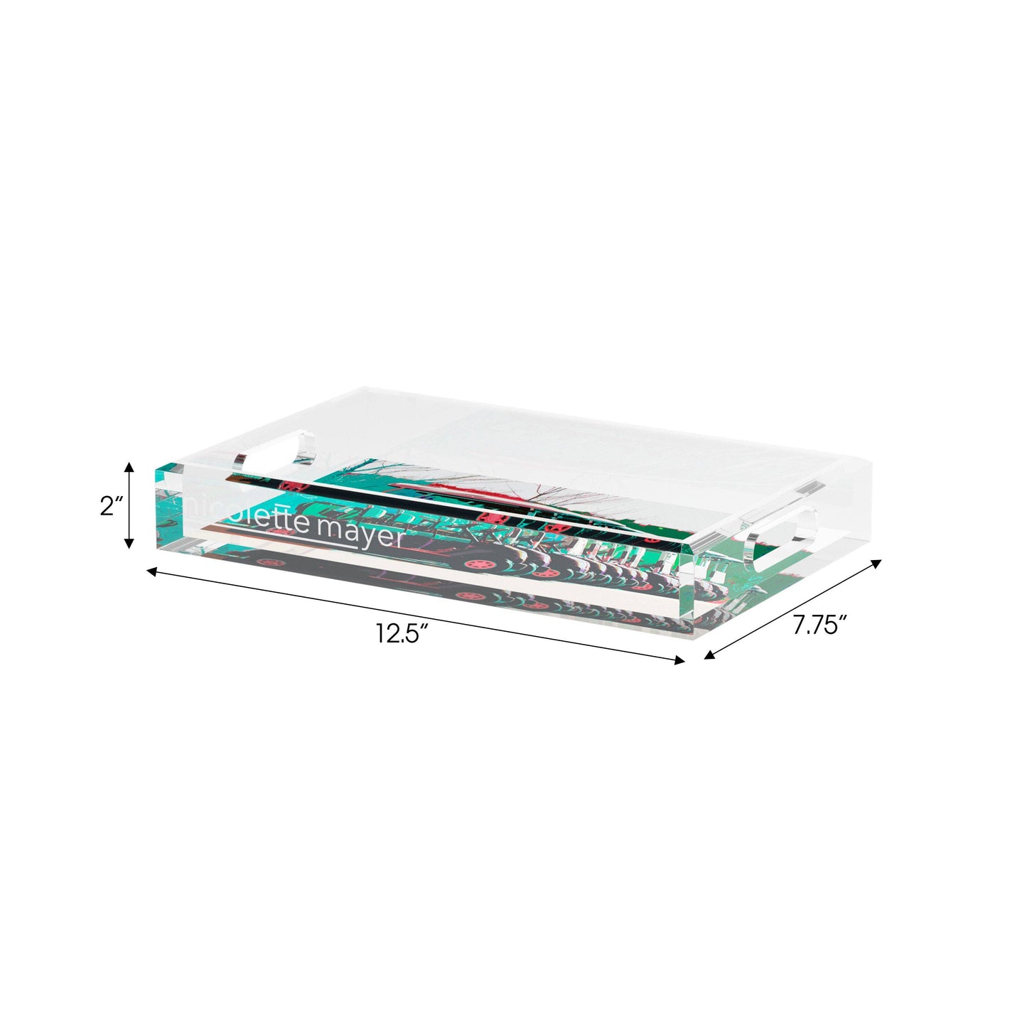 Golf Nine Iron Green Rectangle Tray