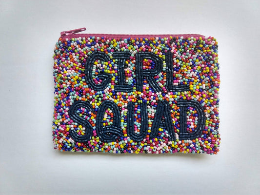 Beaded Coin Purse- Girl Squad