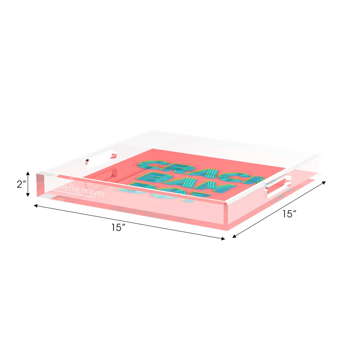Mahjong Crack Bam Dot Petal Tendril Square Decorative Tray