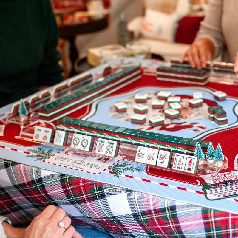 2026 Four-Layer Deluxe Portable Christmas Mahjong Set