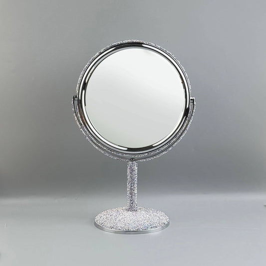 Ceramic Rhinestone Desktop Mirror