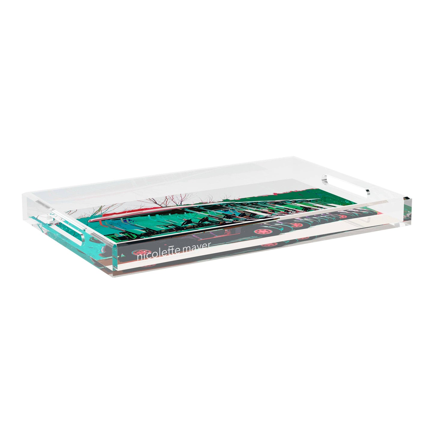 Golf Nine Iron Green Rectangle Tray
