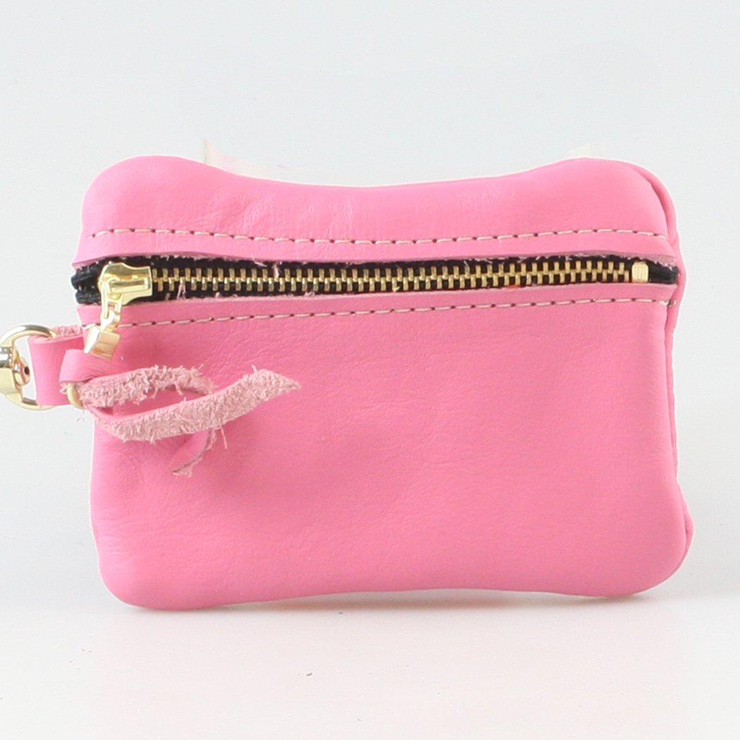 Soft Leather Zippered Pouch