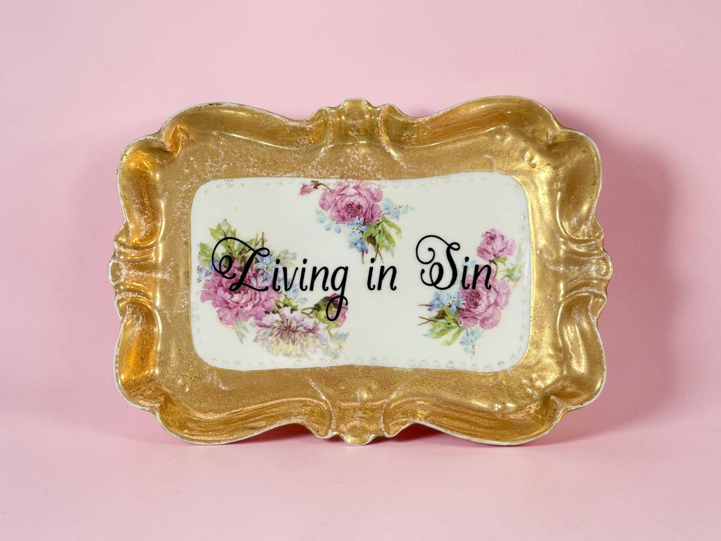 Living in Sin Vintage Plate