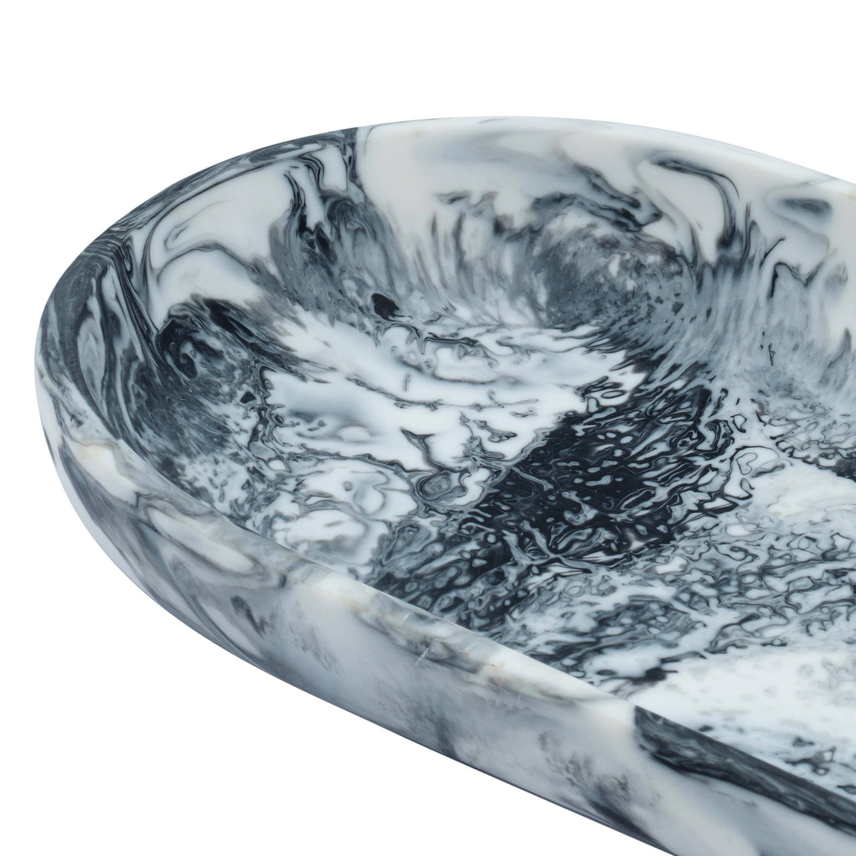 Fabulous  Black & White resin Long  Serving Platter